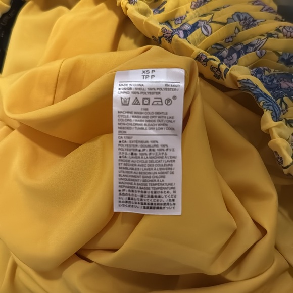 Banana Republic Factory Pleated Layer Skirt in Golden Yellow and Purple XS - Picture 5 of 5